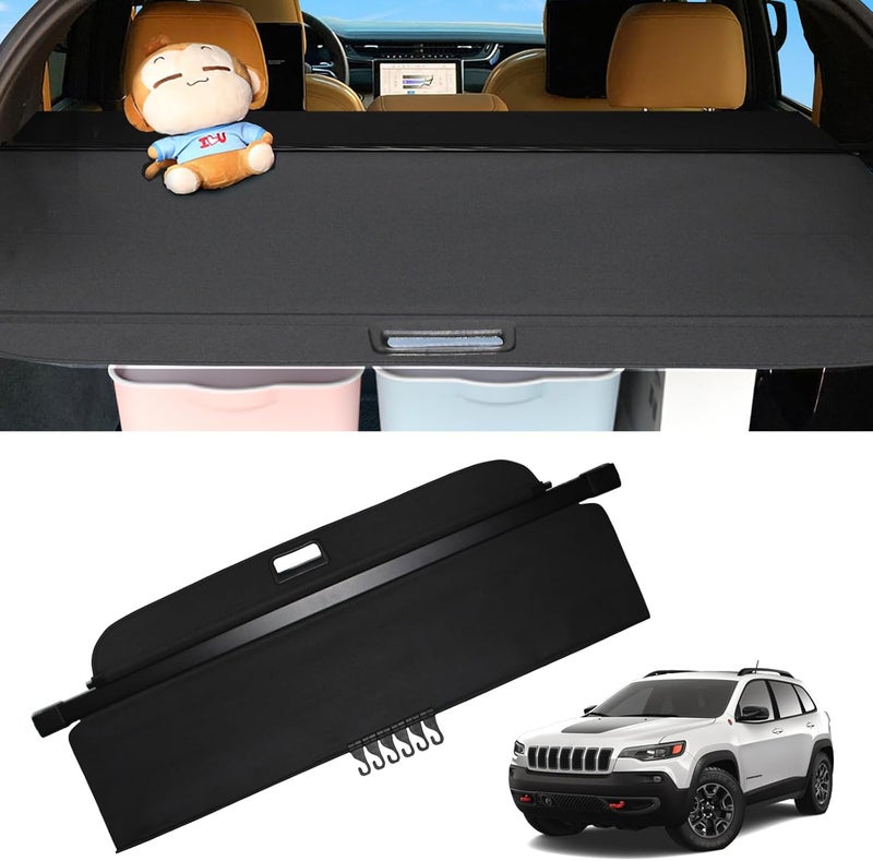 Sze Cargo Cover for Jeep Cherokee 2019-2023 Retractable Trunk Security Cover Luggage Security Shield Shade for Jeep Cherokee Accessories Waterproof-New Upgrade - Image 1
